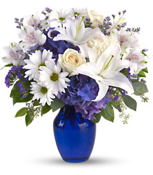Beautiful in Blue from Gilmore's Flower Shop in East Providence, RI